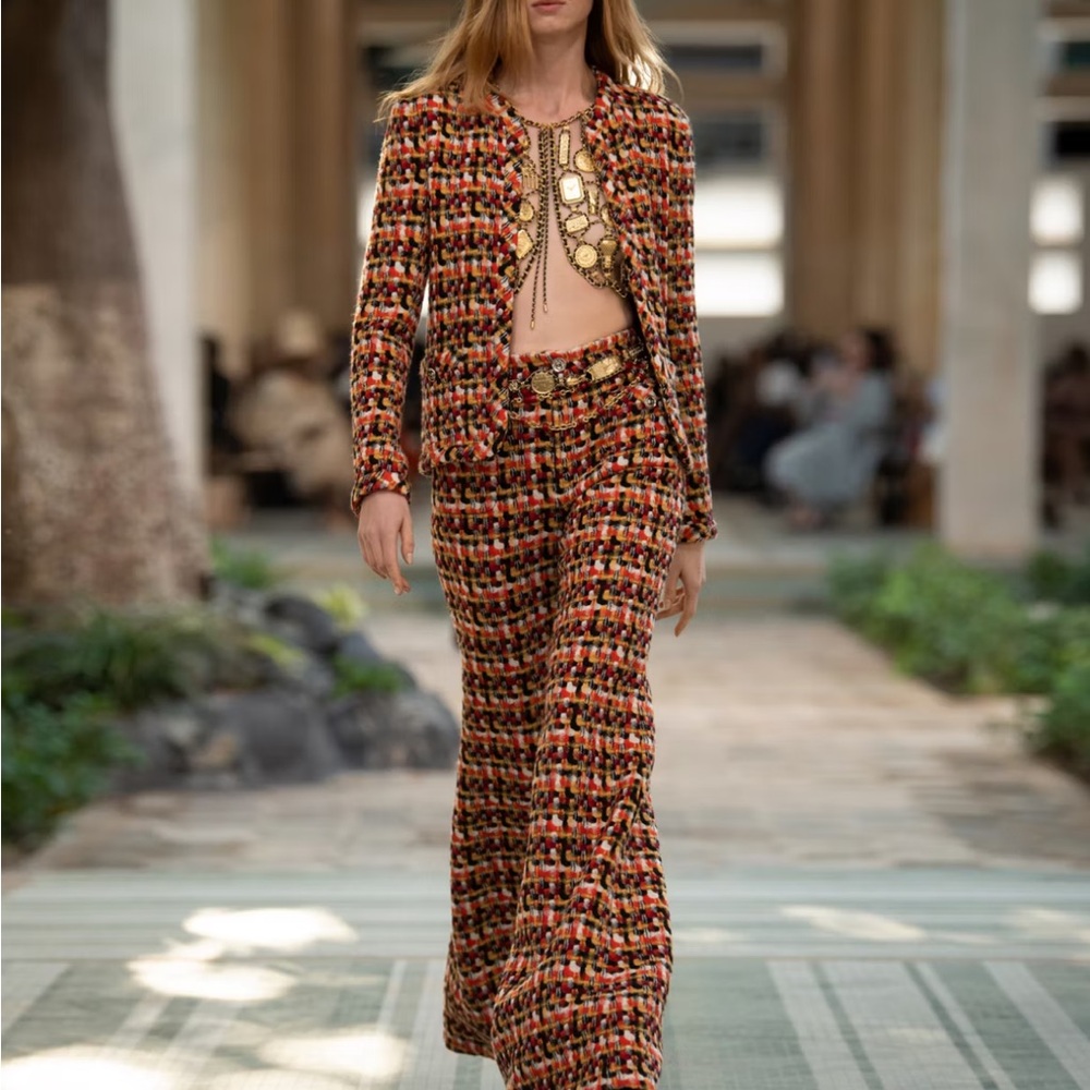 CHANEL 2023 Tweed Flare Pants